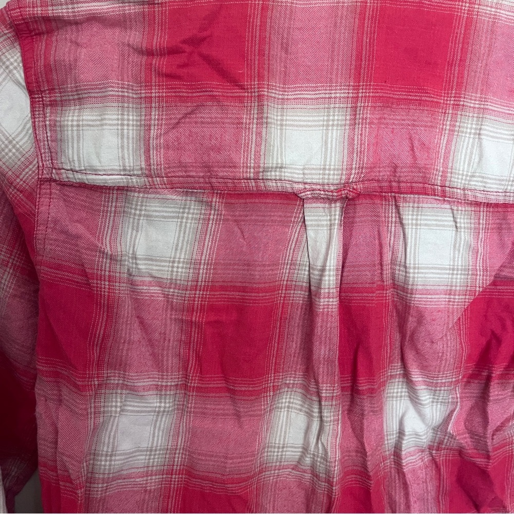 American Eagle Vintage Boyfriend Lite Weight Plaid Button-Down - Size SP - Picture 5 of 7